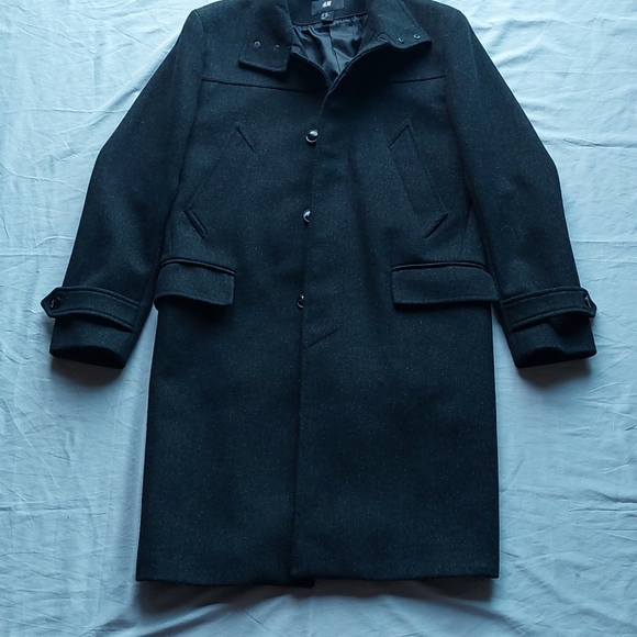 Sold! H&M Grey long overcoat, 38 (10 women) - Picture 4 of 13